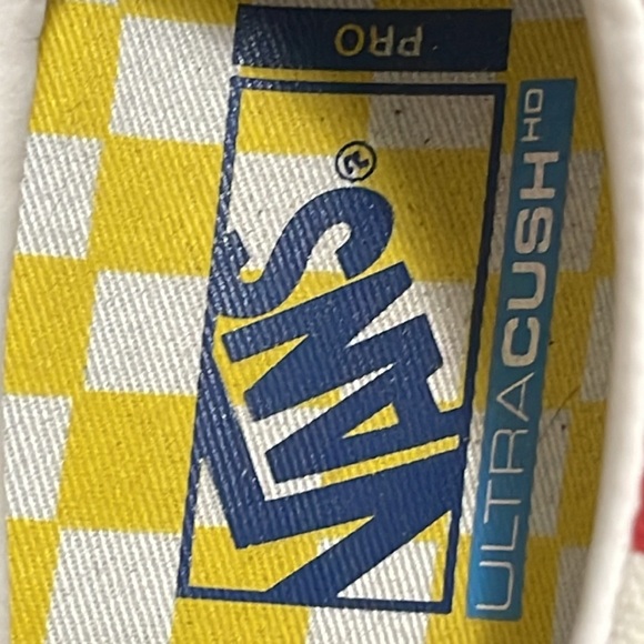 Vans Off The Wall checked Checkerboard Slip-On sneakers red blue white Mens 7.5 - Picture 16 of 16